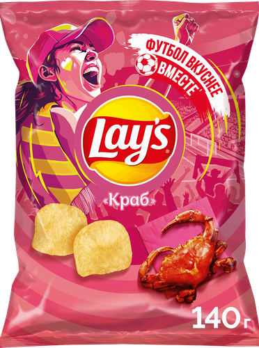 Чипсы картофельные LAY'S Краб, 140г, вид