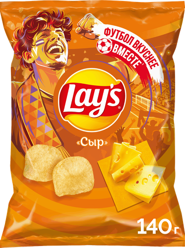 Чипсы картофельные LAY'S Сыр, 140г, крупный план