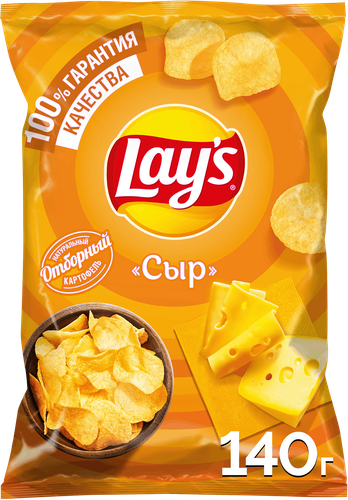 Чипсы картофельные LAY'S Сыр, 140г, вид