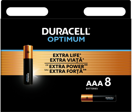 Элемент питания DURACELL Optimum AAA, 8шт, изображение