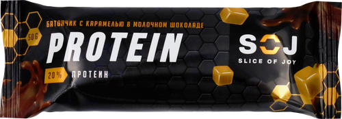 Батончик протеиновый SOJ Protein с соленой карамелью, в молочном шоколаде, 50г, изображение