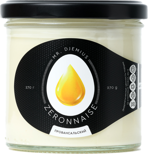 Соус низкокалорийный MR.DJEMIUS ZERO Zeronnaise Провансальский, на основе растительных масел, 270г, детальное фото