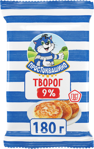 Творог ПРОСТОКВАШИНО Традиционный 9%, без змж, 180г, фотография