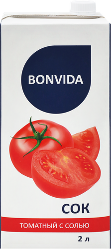 Сок BONVIDA Томатный с солью, 2л, крупный план