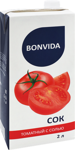 Сок BONVIDA Томатный с солью, 2л, детальное фото