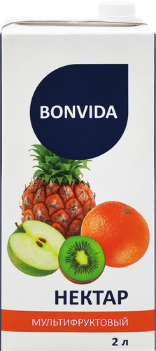 Нектар BONVIDA Мультифруктовый, 2л, крупный план