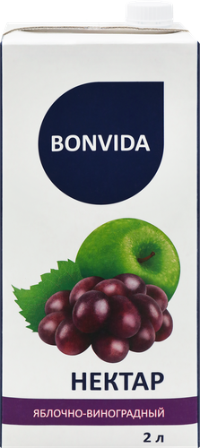 Нектар BONVIDA Яблочно-виноградный, 2л, изображение