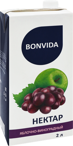 Нектар BONVIDA Яблочно-виноградный, 2л, изображение