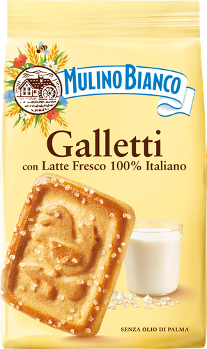 Печенье MULINO BIANCO Галлетти с сахарными кристаллами, 350 г, картинка