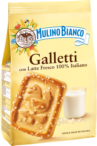 Печенье MULINO BIANCO Галлетти с сахарными кристаллами, 350 г, вид