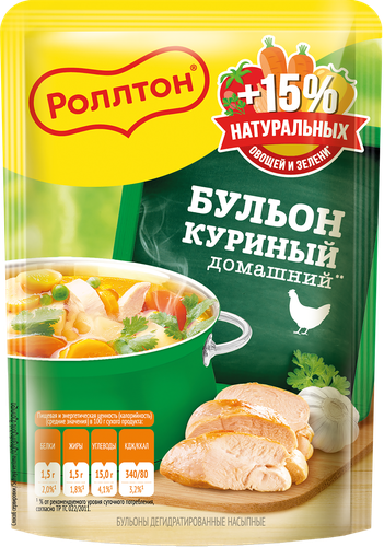 Бульон РОЛЛТОН Домашний Куриный, 90г, фотография