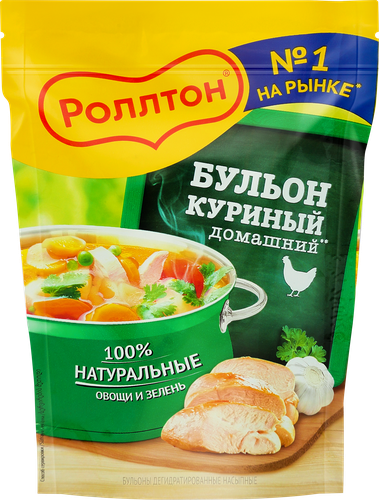 Бульон РОЛЛТОН Домашний Куриный, 90г, крупный план