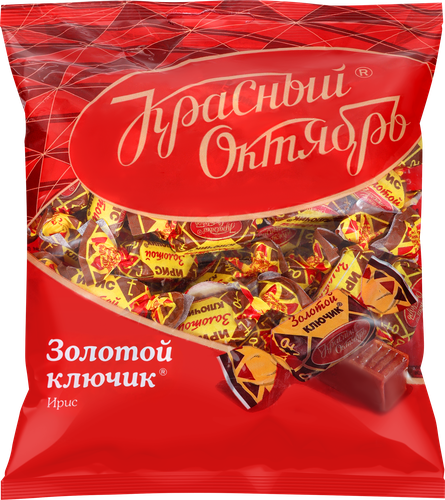 Конфеты КРАСНЫЙ ОКТЯБРЬ Ирис Золотой ключик, 250г, вид