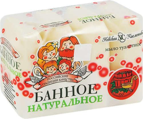 Мыло туалетное НЕВСКАЯ КОСМЕТИКА Банное, 100г, изображение