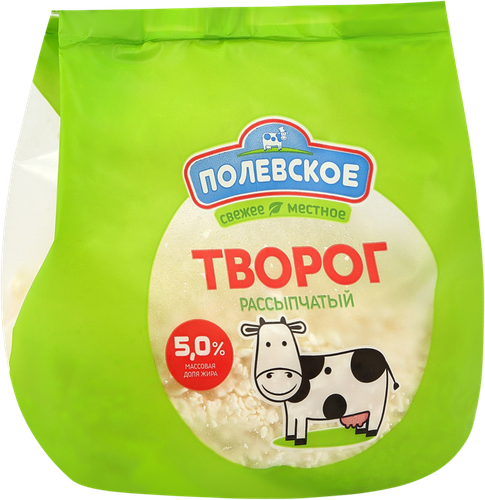 Творог ПОЛЕВСКОЕ 5%, без змж, 300г, изображение