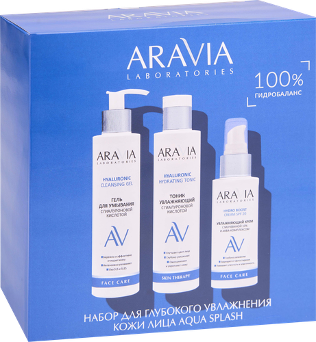 Набор подарочный ARAVIA LABORATORIES Aqua Splash, для глубокого увлажнения кожи лица, 500мл, изображение