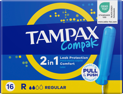 Тампоны TAMPAX Compack Regular, с аппликатором, 16шт, вид
