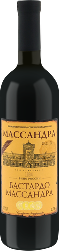 Вино крепленое ликерное КРЫМ Бастардо Массандра марочное десертное красное, 0.75л, картинка