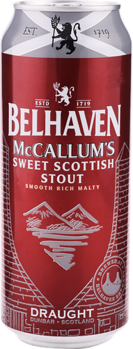 Пиво темное BELHAVEN McCallum's Stout фильтрованное пастеризованное 4,1%, 0.44л, вид