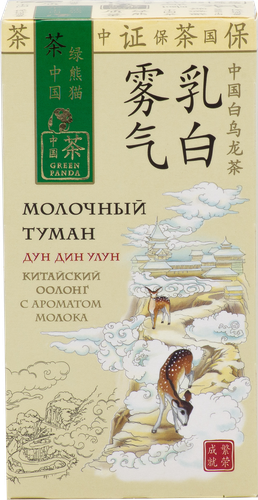 Чай оолонг ЗЕЛЕНАЯ ПАНДА Молочный туман байховый с ароматом молока, 25пак, фотография
