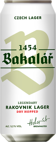 Пиво светлое BAKALAR Холодного охмеления фильтрованное пастеризованное 5,2%, 0.5л, картинка