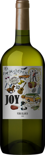 Вино JOY Шардоне-Шенен Блан белое сухое, 1.125л, фотография