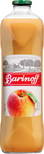 Нектар BARINOFF Персиковый с мякотью, 1л, крупный план