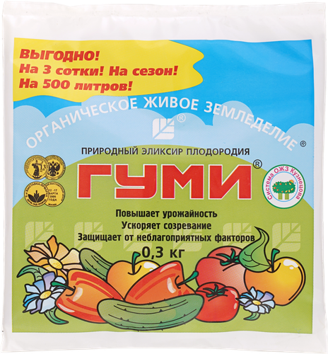 Удобрение гумусное Гуми-30 Универсал, биоактивированное, 300г, детальное фото