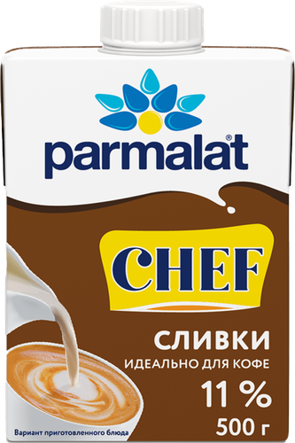 Сливки ультрапастеризованные PARMALAT 11%, без змж, 500г, изображение