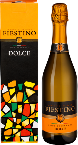 Вино игристое FIESTINO Дольче белое полусладкое, п/у, 0.75л, фото