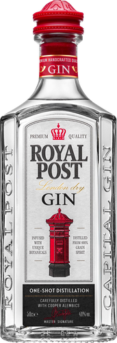 Джин ROYAL POST London Dry сухой 40%, 0.5л, изображение