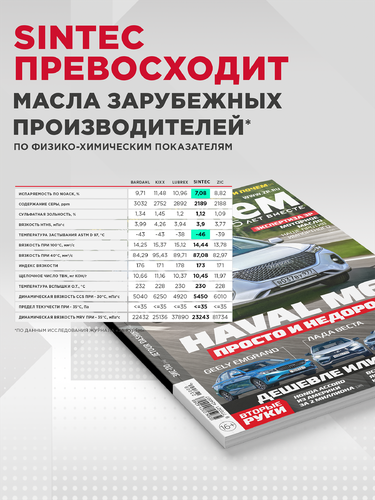 Масло моторное SINTEC Platinum 7000 5W-30 A3/B4 SL/CF, синтетическое, 1л, фото