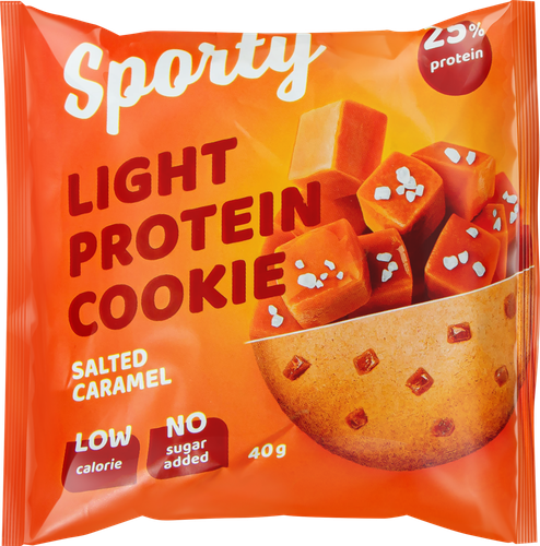 Печенье протеиновое SPORTY Protein Light Соленая карамель, 40г, фото