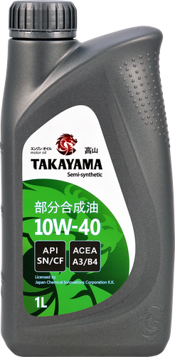 Масло моторное TAKAYAMA полусинтетическое SAE 10W-40 API SN/СF, 1л, фото