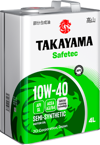Масло моторное TAKAYAMA полусинтетическое SAE 10W-40 API SL/СF, 4л, фото