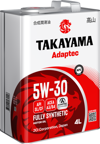 Масло моторное TAKAYAMA синтетическое SAE 5W-30 API SL/СF, 4л, детальное фото