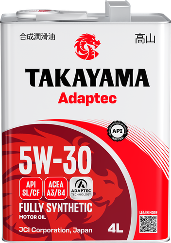 Масло моторное TAKAYAMA синтетическое SAE 5W-30 API SL/СF, 4л, детальное фото