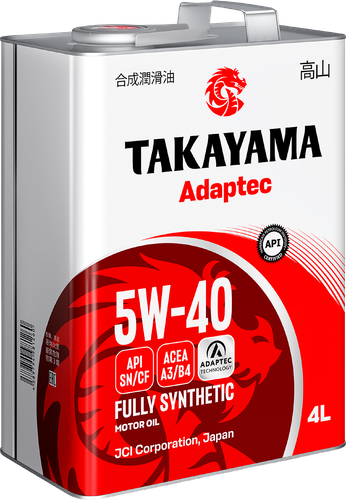 Масло моторное TAKAYAMA синтетическое SAE 5W-40 API SN/СF, Арт. 605521/605587, 4л, изображение