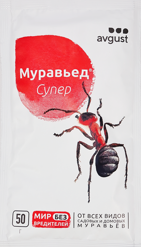 Инсектицид от садовых и домовых муравьев AVGUST Муравьед Супер, 50г, картинка