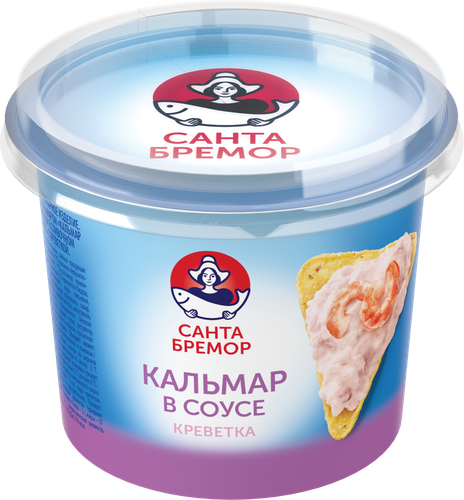 Кальмар рубленый САНТА БРЕМОР с креветкой, в сливочном соусе, 150г, изображение
