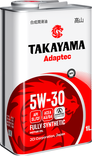 Масло моторное TAKAYAMA синтетическое SAE 5W-30 API SL/СF, 1л, фотография