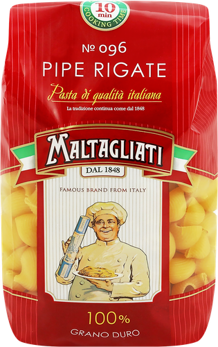 Макароны MALTAGLIATI Рожок крупный, 450г, детальное фото