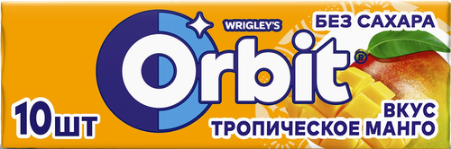Жевательная резинка ORBIT Манго, без сахара, 13,6г, детальное фото
