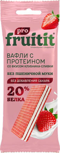 Вафли FRUIT It с протеином со вкусом клубники, фотография