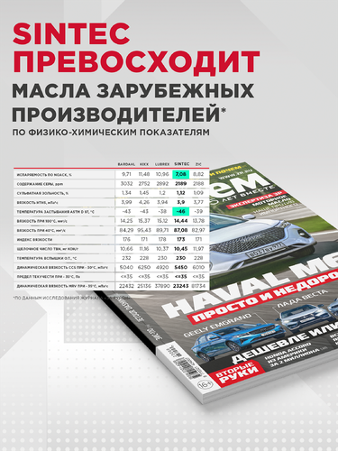 Масло моторное SINTEC Platinum 7000 0W-20 GF-6А, синтетическое, 1л, детальное фото
