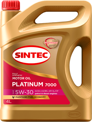 Масло моторное SINTEC Platinum 7000 5W-30 A5/B5 SL, синтетическое, 4л, детальное фото