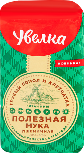 Мука пшеничная УВЕЛКА Полезная, 2кг, фотография