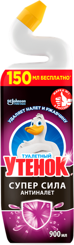 Средство для унитаза ТУАЛЕТНЫЙ УТЕНОК Антиналет, 900мл, фото