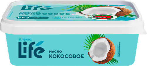 Масло кокосовое ЛЕНТА LIFE 99%, без змж, 200г, детальное фото