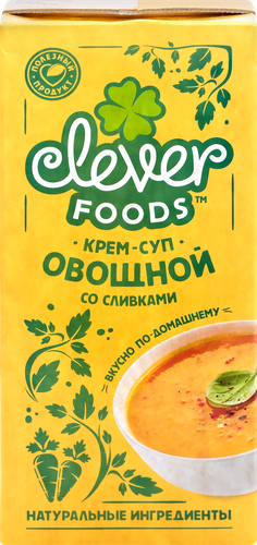 Крем-суп Овощной со сливками, 1л, крупный план